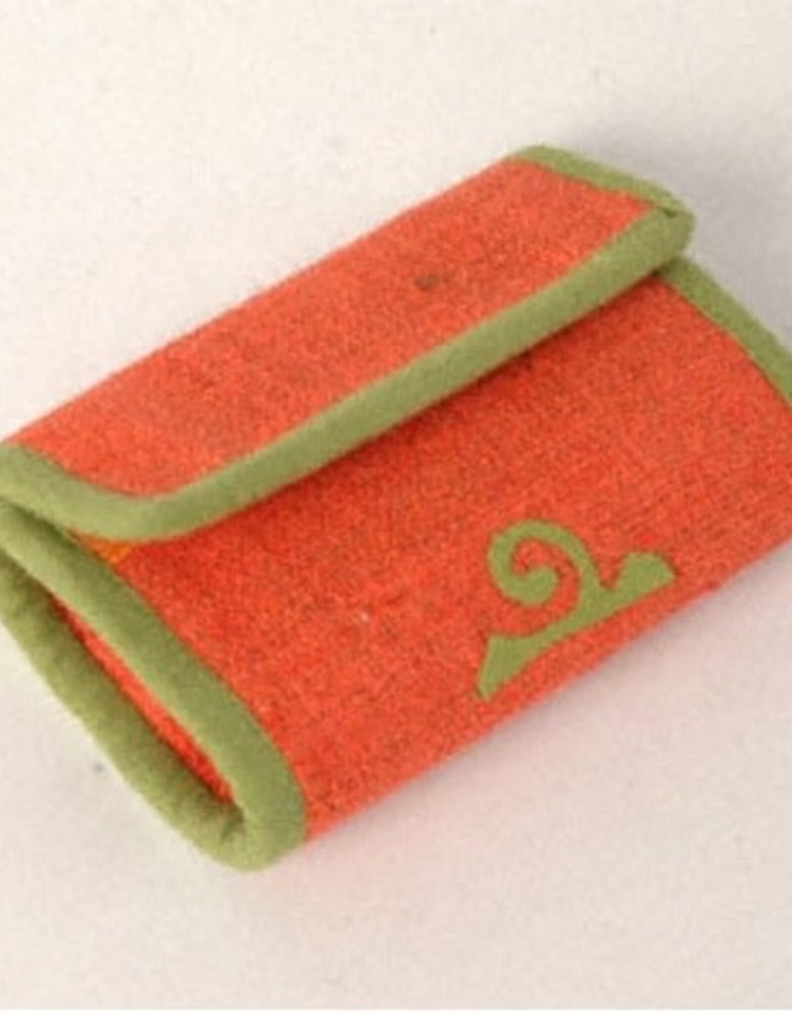 Orange Folding Jute Wallet
