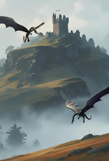 Tulia Artisans 32" XL Black Dragon Flying Mobile