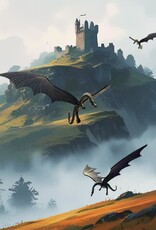Tulia Artisans 32" XL Black Dragon Flying Mobile