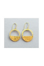 Ten Thousand Villages Canada Full Circle Luna Hammered Brass Earrings