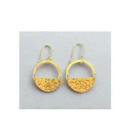 Ten Thousand Villages Canada Full Circle Luna Hammered Brass Earrings