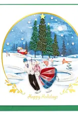 Quilling Card Quilled Ice Skating Scene Greeting Card