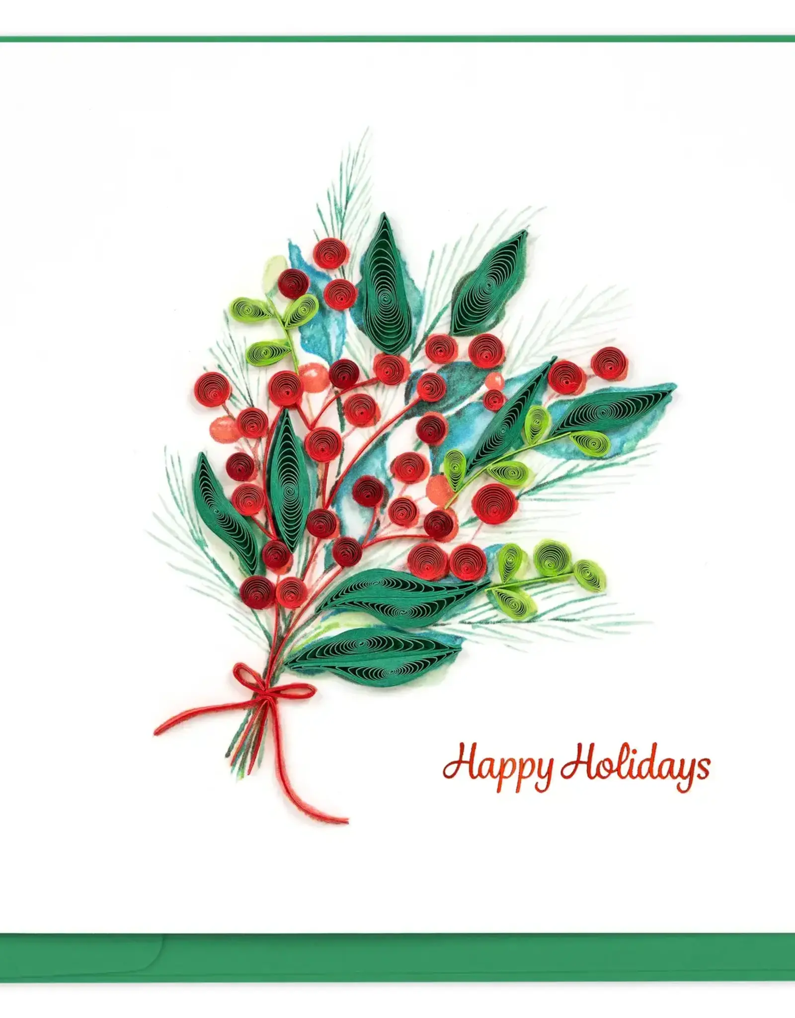 Quilling Card Quilled Holly Berry Bunch Greeting Card