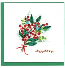 Quilling Card Quilled Holly Berry Bunch Greeting Card