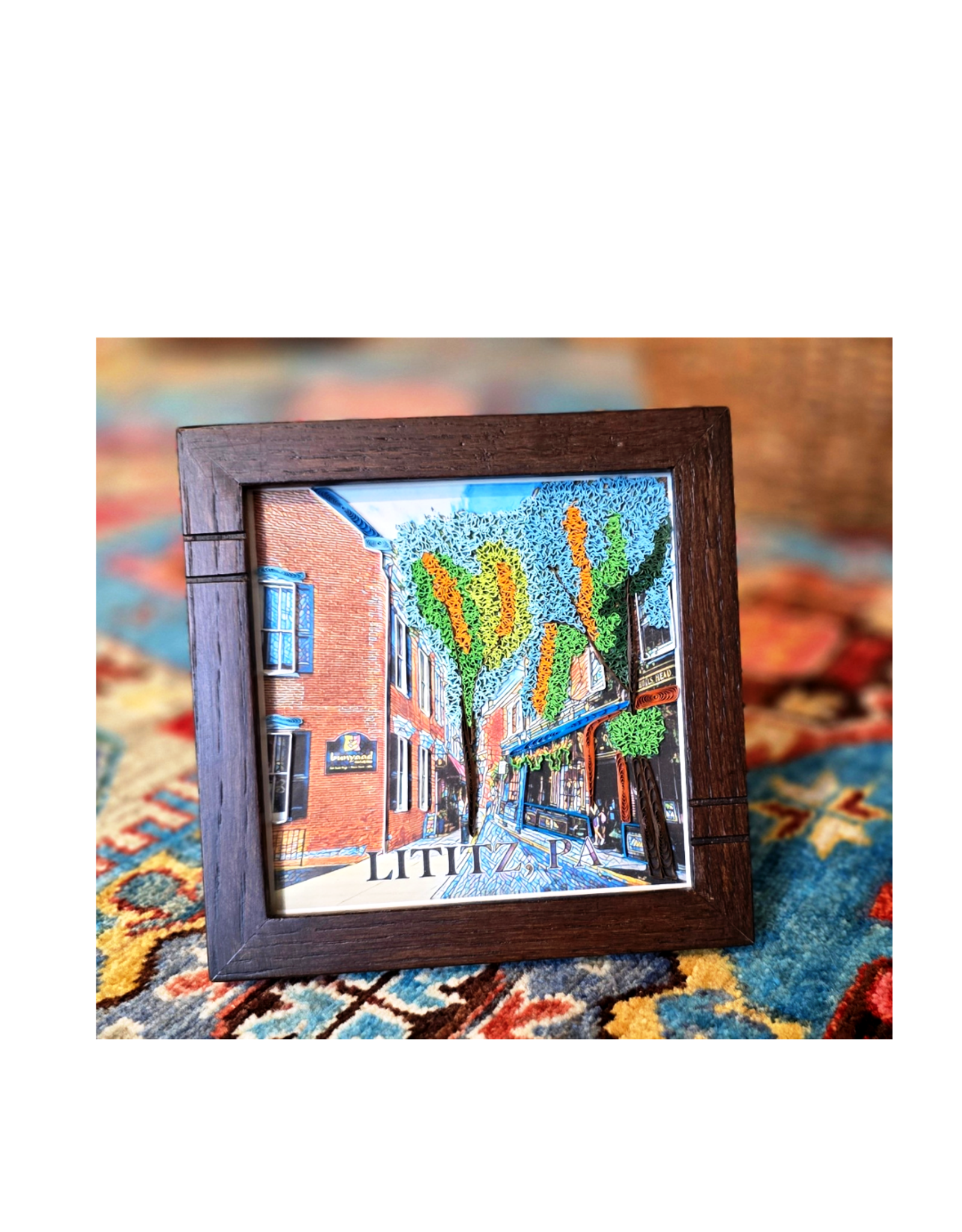 Quilling Card Quilled Lititz Building Greeting Card