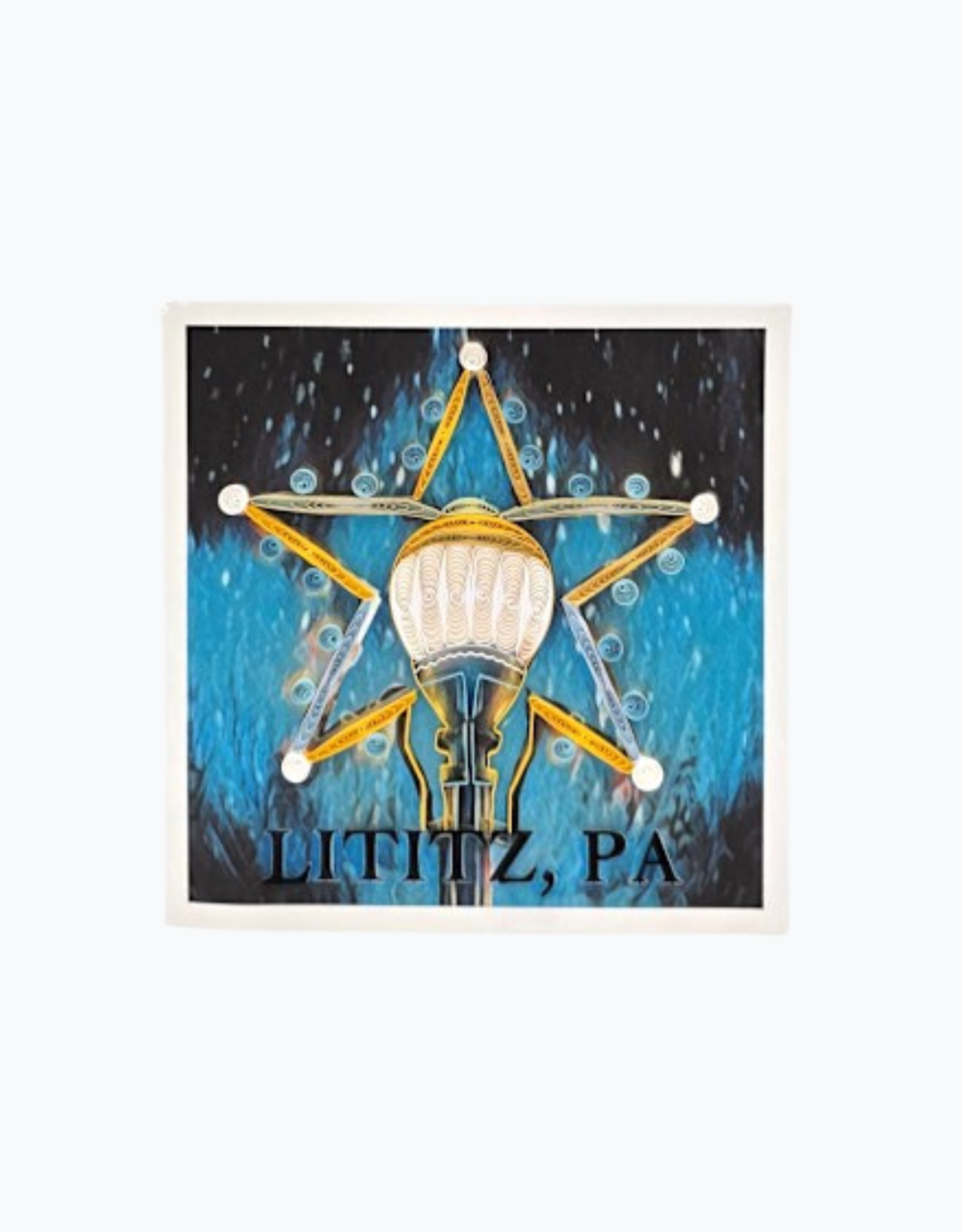 Quilling Card Quilled Lititz Star Light Greeting Card