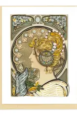 Quilling Card Quilled La Plume, Mucha Greeting Card - Artist Series