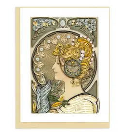 Quilling Card Quilled La Plume, Mucha Greeting Card - Artist Series