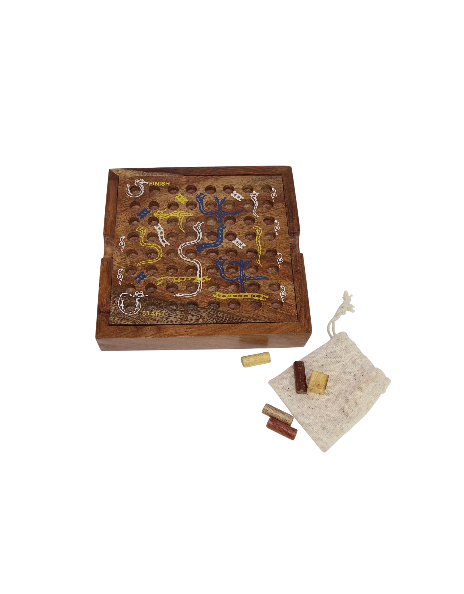 Global Crafts Handmade Snake and Ladders Game