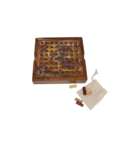 Global Crafts Handmade Snake and Ladders Game