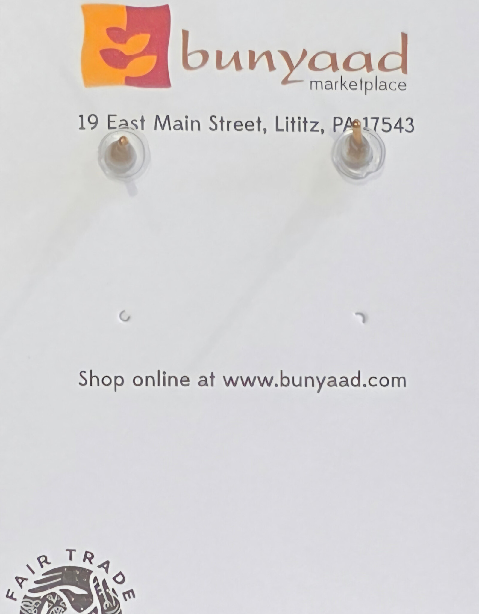 Ten Thousand Villages Canada Bomb Shell Brass Upcycled Earrings