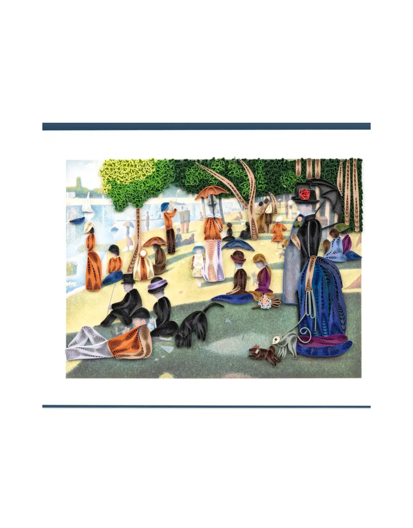 Quilling Card Quilled A Sunday Afternoon, Seurat - Artist Series