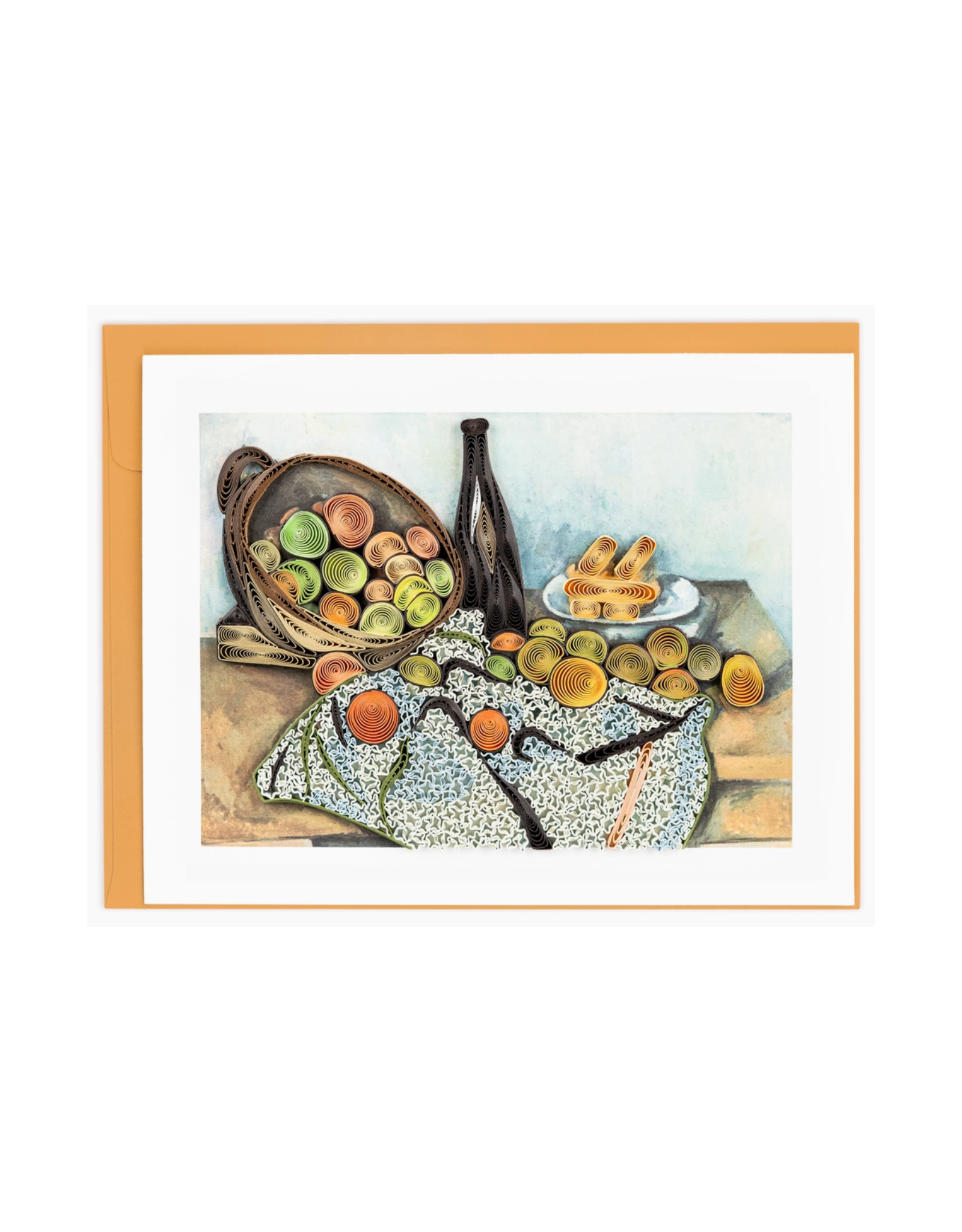 Quilling Card Quilled Basket of Apples, Cezanne - Artist Series
