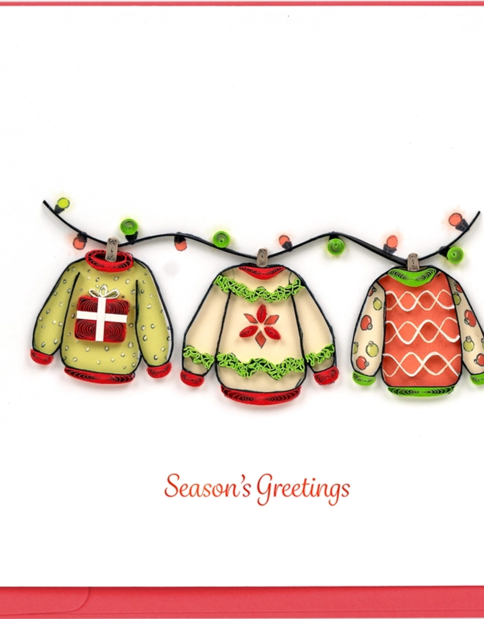 Quilling Card Quilled Christmas Sweaters Greeting Card