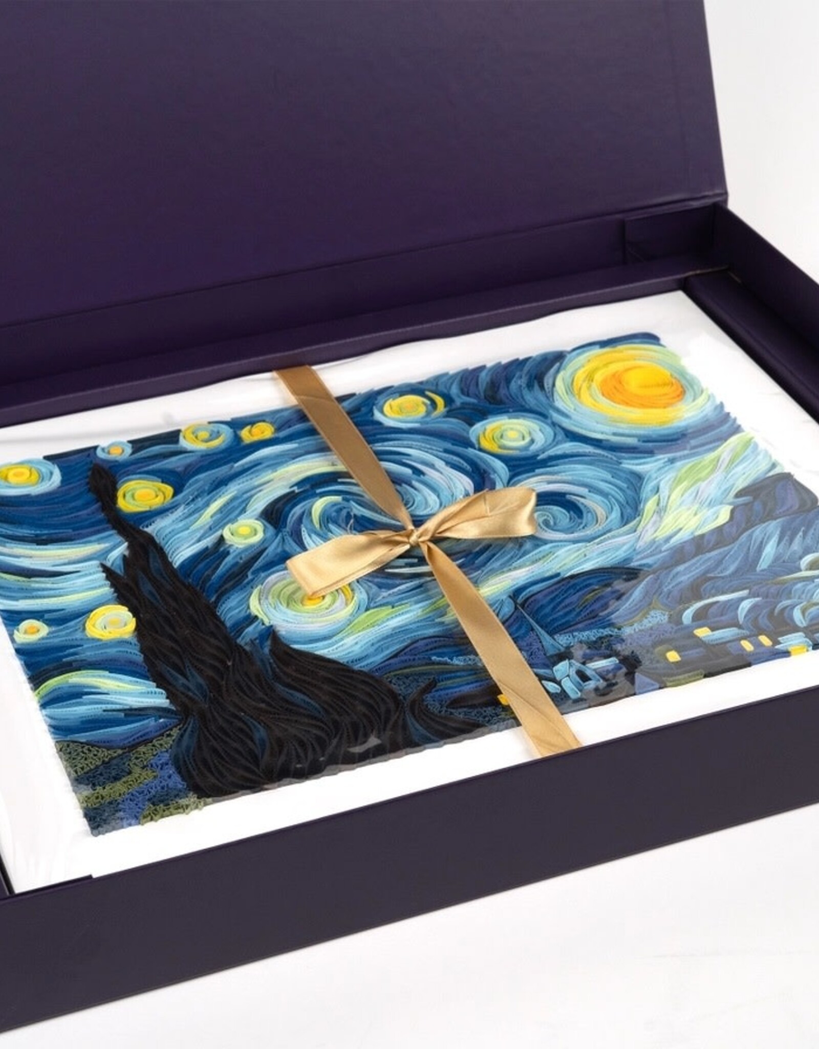 Quilling Card Quilled Starry Night, Van Gogh Wall Art (15 in. X 11in)