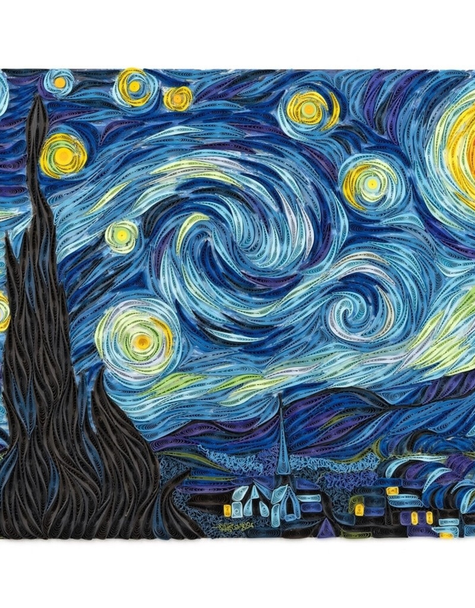 Quilling Card Quilled Starry Night, Van Gogh Wall Art (15 in. X 11in)