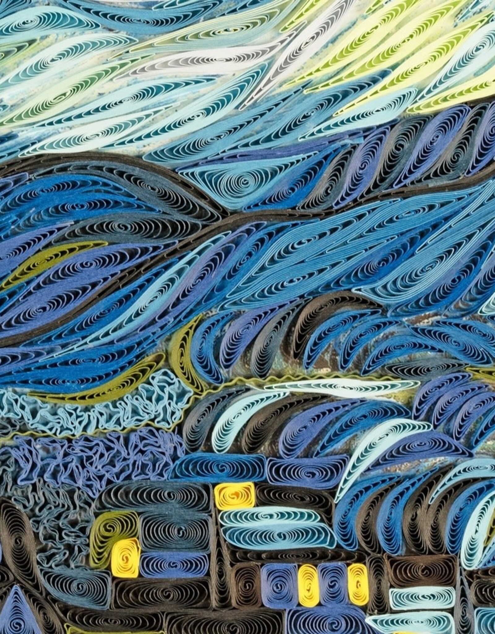 Quilling Card Quilled Starry Night, Van Gogh Wall Art (15 in. X 11in)