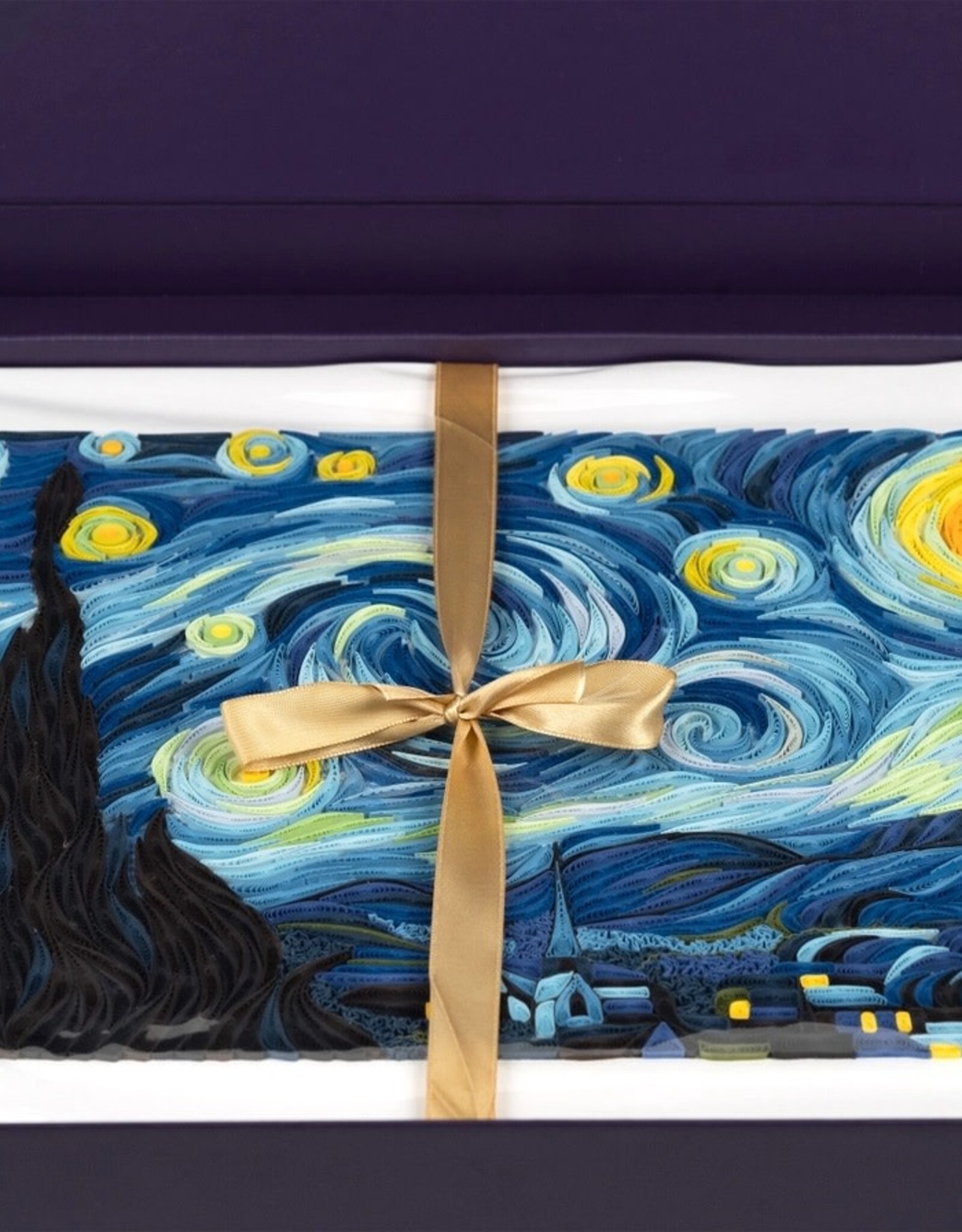 Quilling Card Quilled Starry Night, Van Gogh Wall Art (15 in. X 11in)