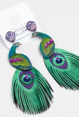 Tulia Artisans Peacock Earrings (XL)