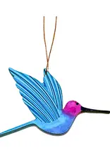 Tulia Artisans Hummingbird Wood Ornament