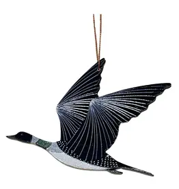 Tulia Artisans Loon Wood Ornament