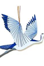 Tulia Artisans Heron Wood Ornament