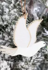 Tulia Artisans Peace Dove Wood Ornament