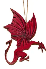 Tulia Artisans Welsh Dragon Wood Ornament