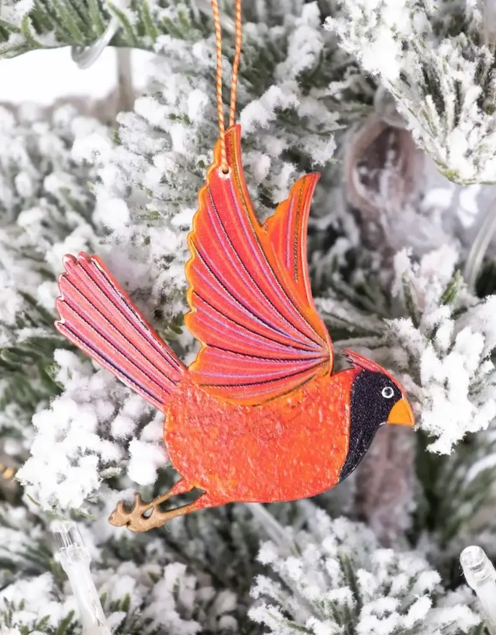 Tulia Artisans Cardinal Wood Ornament