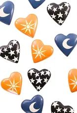 Swahili African Modern Celestial Soapstone Heart