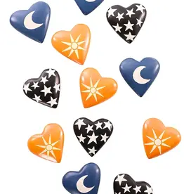 Swahili African Modern Celestial Soapstone Heart