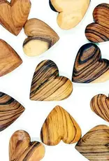 Swahili African Modern Flat Olivewood Hearts