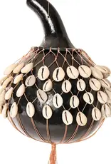 Swahili African Modern Calabash Gourd and Cowrie Shell Shekere