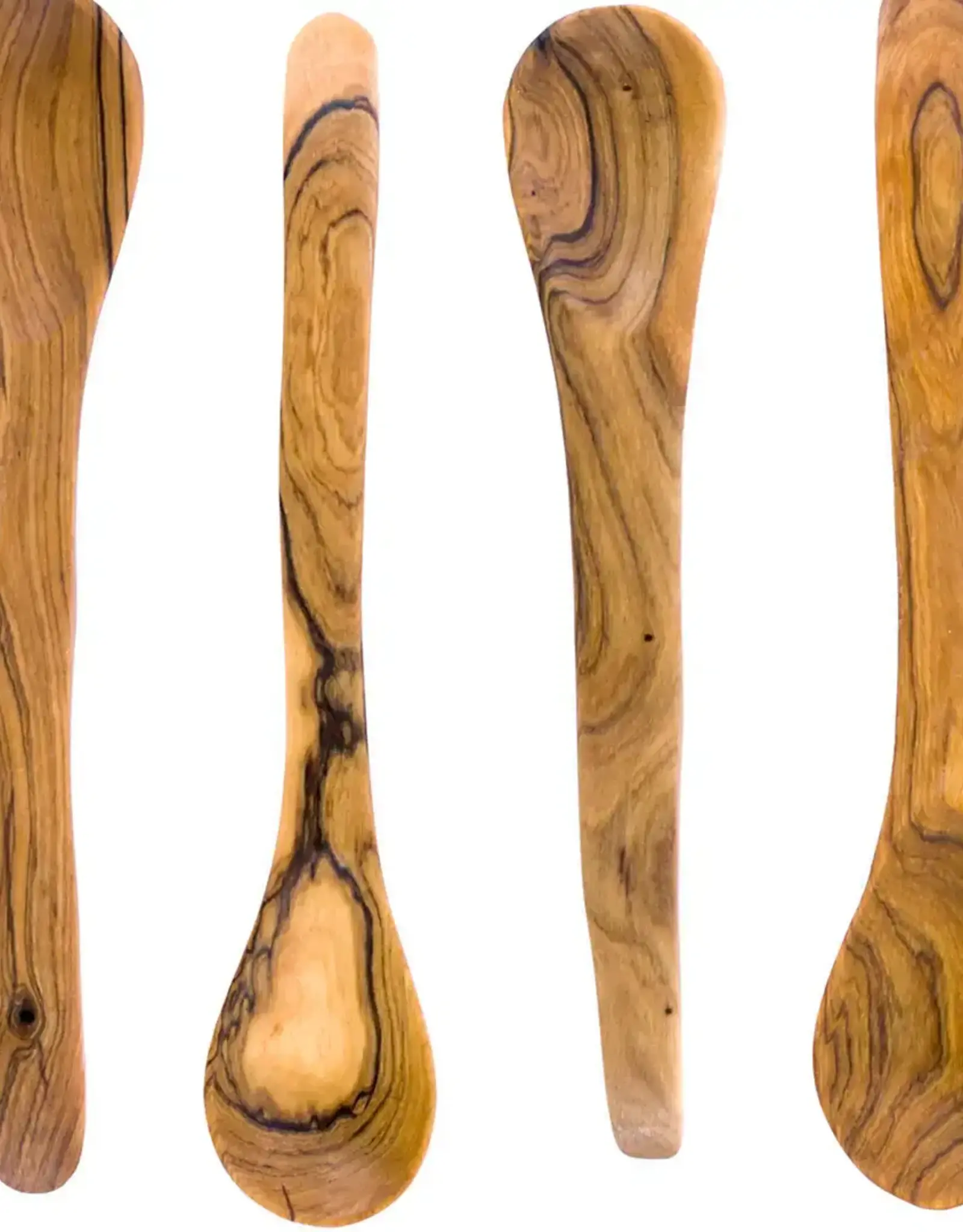 Swahili African Modern Wild Olive Wood Tasting Spoons