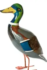 Swahili African Modern Jacaranda Wood Drake Mallard Sculpture