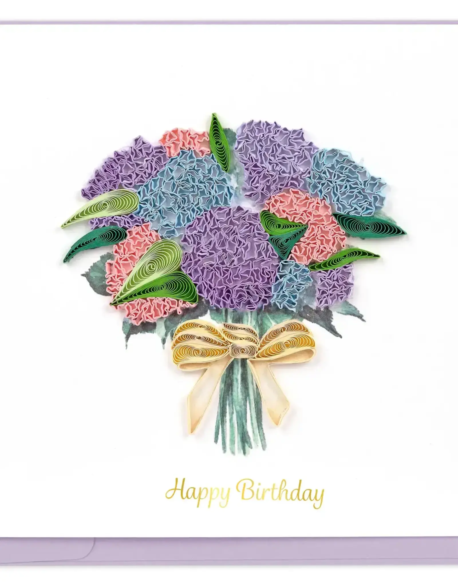 Quilling Card Quilled Hydrangea Flower Bouquet Birthday Greeting Card
