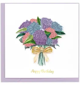 Quilling Card Quilled Hydrangea Bouquet Birthday Greeting Card