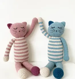 Pebble Blue Sleeping Kitten Plush Toy