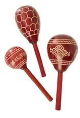 Swahili African Modern Hand Carved Gourd Maraca Shaker - Assorted