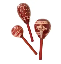 Swahili African Modern Hand Carved Gourd Maraca Shaker - Assorted