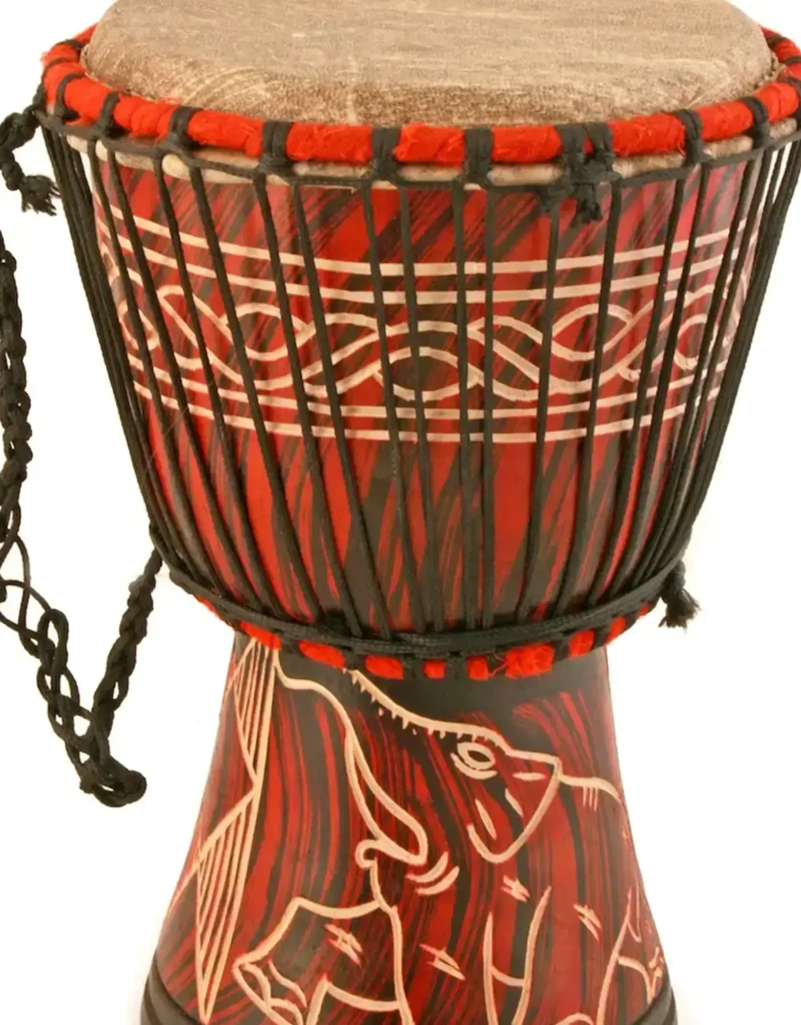 Swahili African Modern Ghanaian Djembe Hand Drums (Medium)