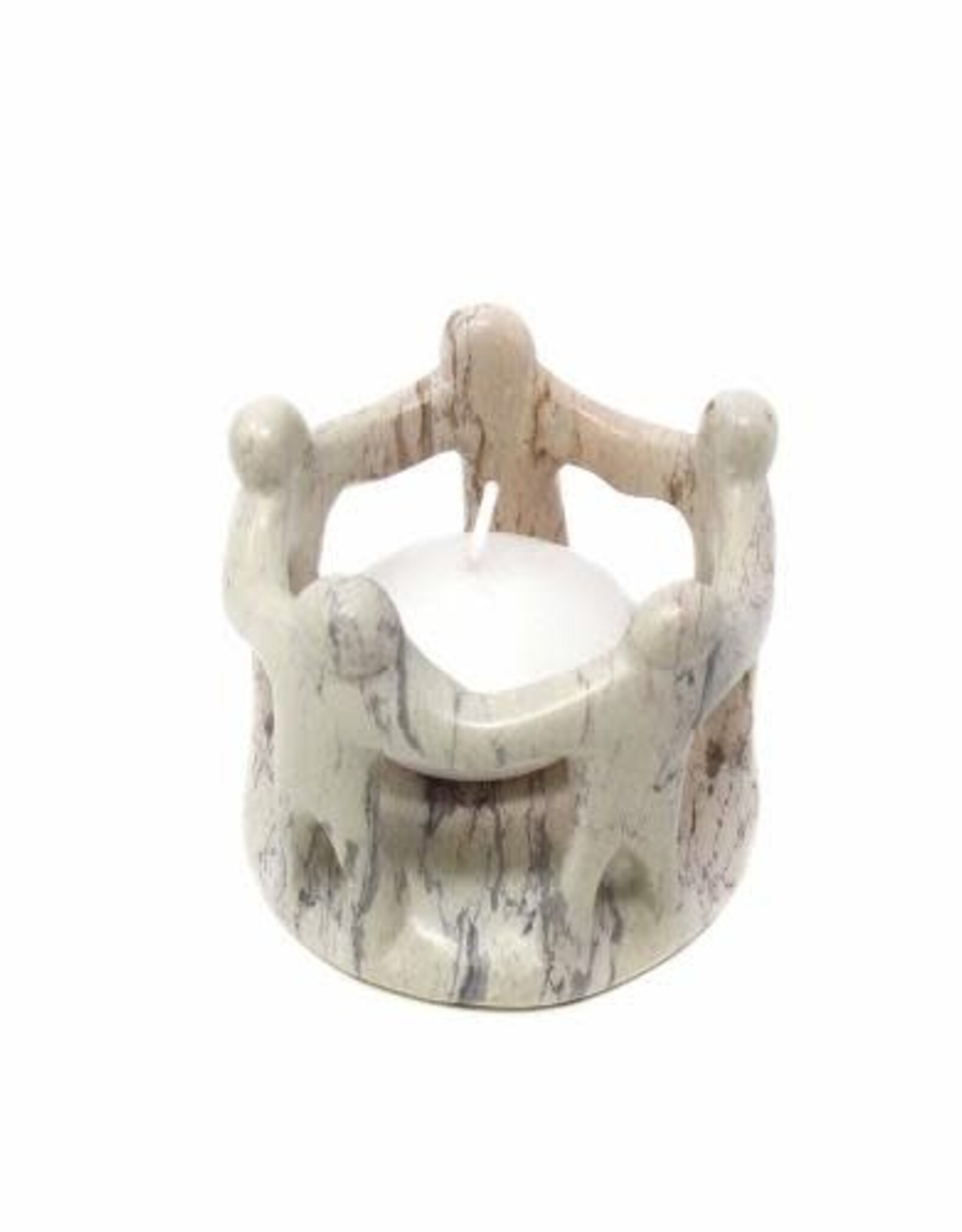 Global Crafts Circle of Friends Natural Stone Sculpture 3 - 3.5"