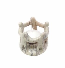 Global Crafts Circle of Friends Natural Stone Sculpture 3 - 3.5"