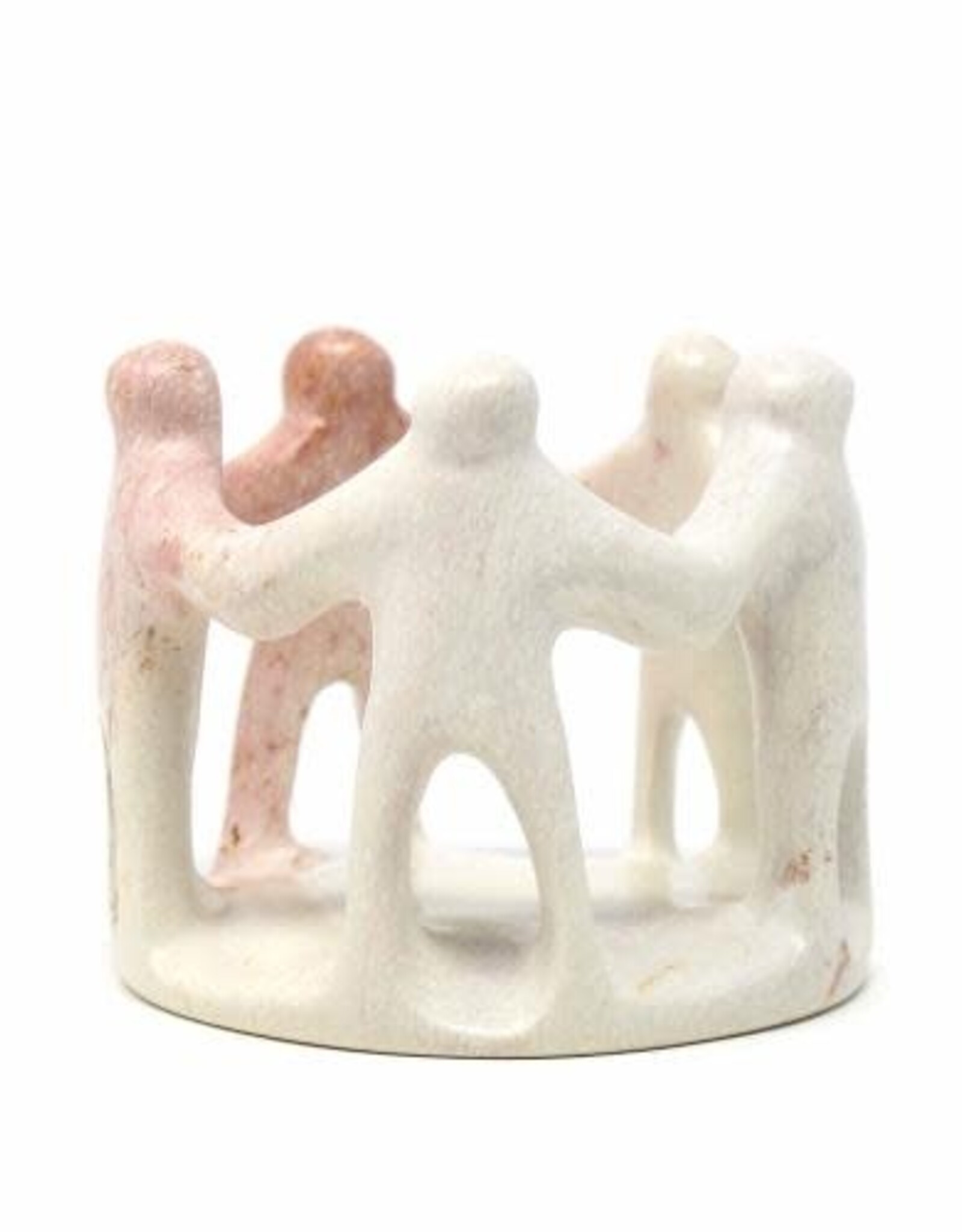Global Crafts Circle of Friends Natural Stone Sculpture 3 - 3.5"