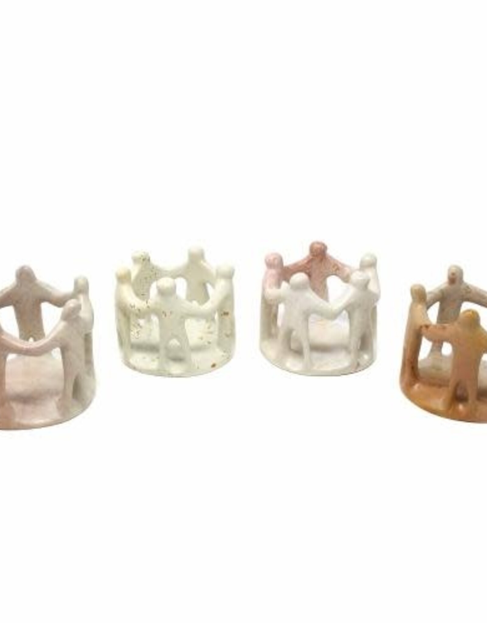 Global Crafts Circle of Friends Natural Stone Sculpture 3 - 3.5"