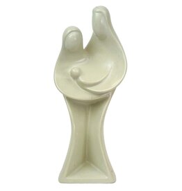 Global Crafts Hand-Carved Soapstone Kenya Holy Family Sculpture