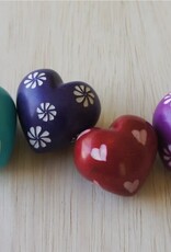 Swahili African Modern Colorful Etched Stone 1.5"