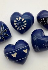 Swahili African Modern Colorful Etched Stone 1.5"