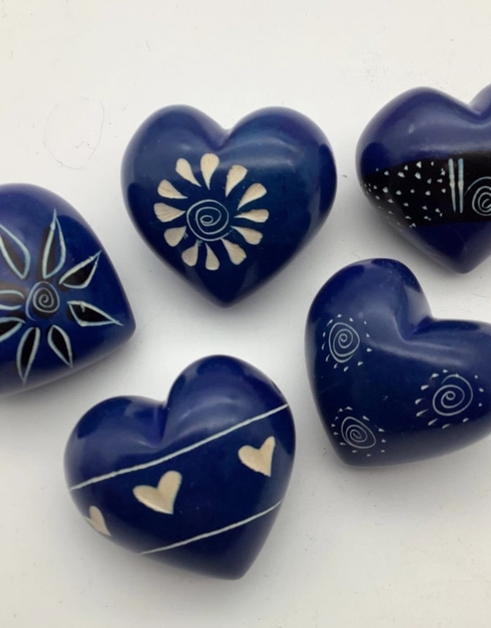 Swahili African Modern Colorful Etched Stone 1.5"