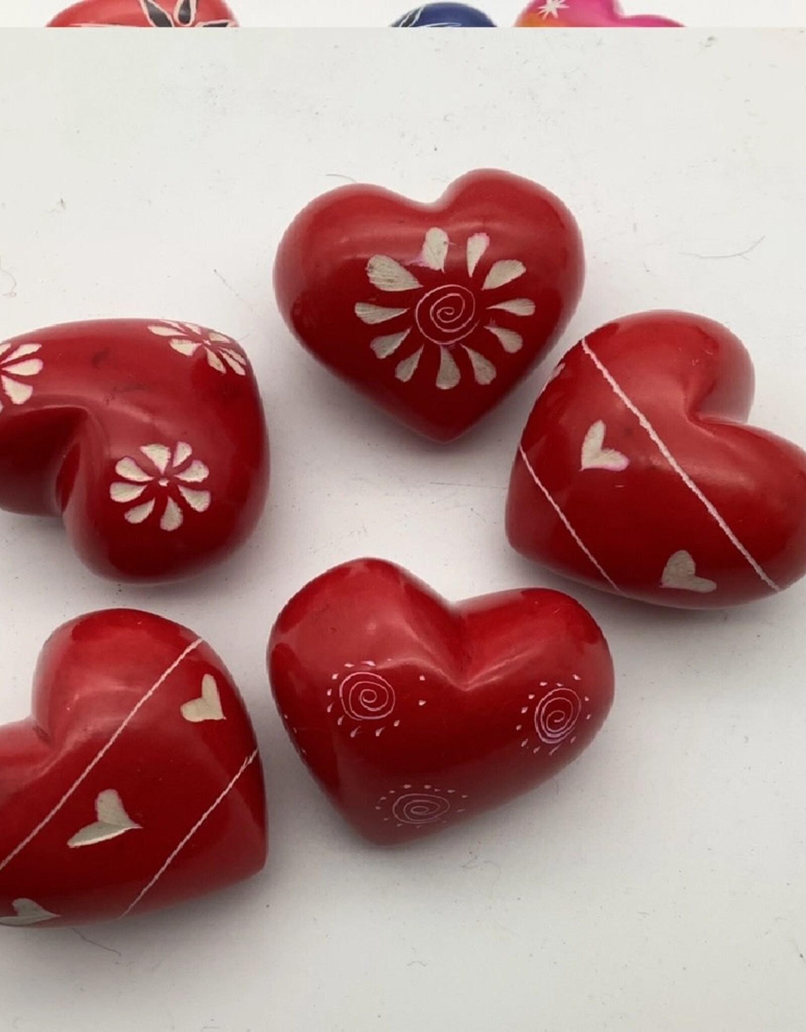 Swahili African Modern Colorful Etched Stone 1.5"